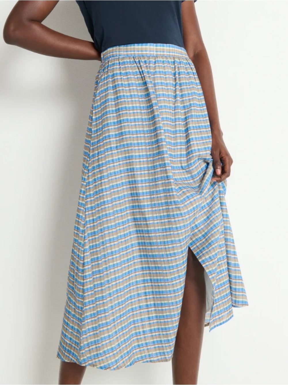 NWT- Nation Los Angeles - Tatiana Skirt - Coastal Plaid - Nation LTD